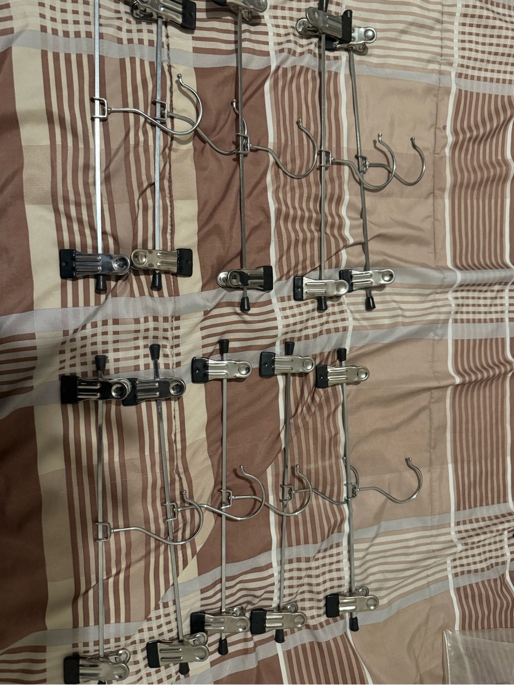 10 Adjustable Metal Hangars for Pants or Skirts